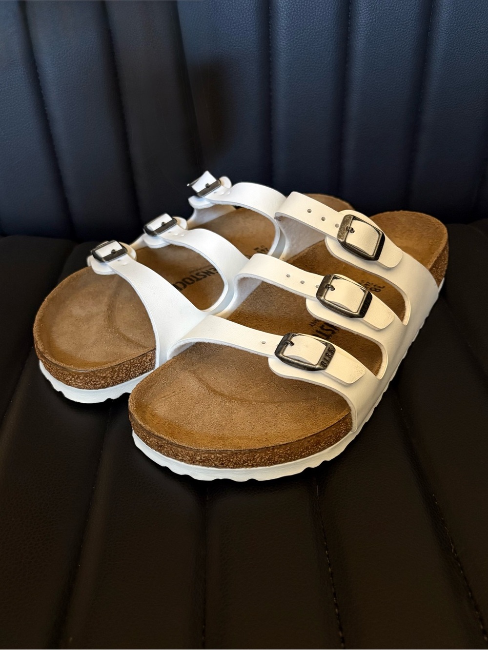 Birkenstock White Florida Birko-Flor